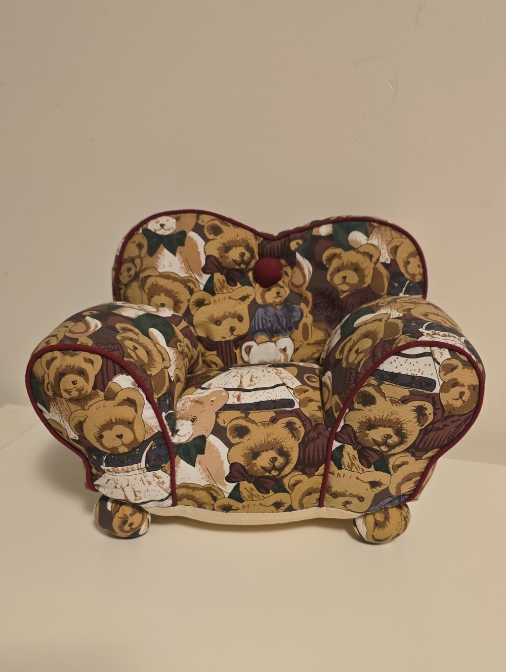 Avon Teddy Bear Pattern Mini Chair
